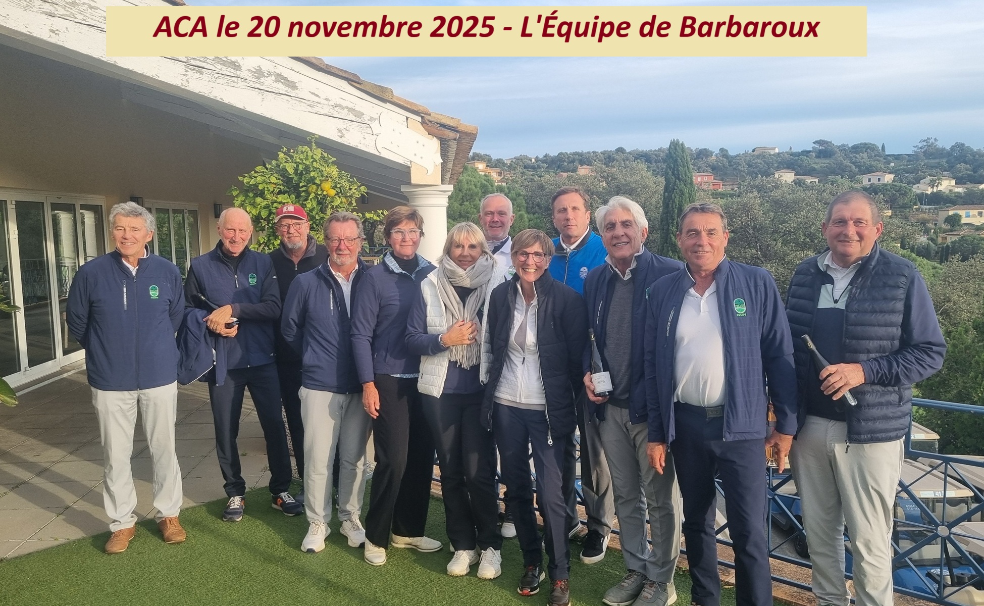 Résultats compétition SCA au golf de Sainte-Maxime 